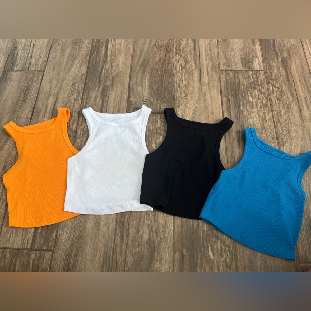 Wild Fable Vibrant Tank Tops - Orange, White, Black, Blue